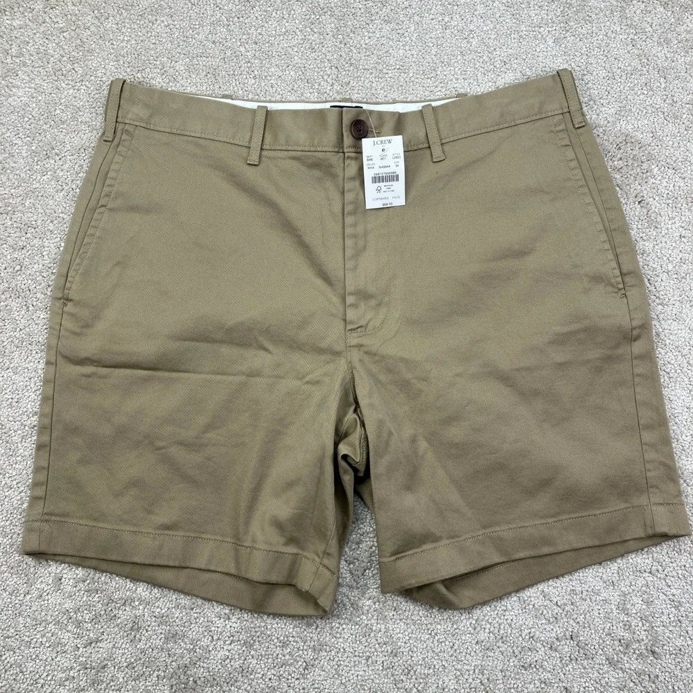NEW J.Crew Mens 34 Shorts Khaki 7
